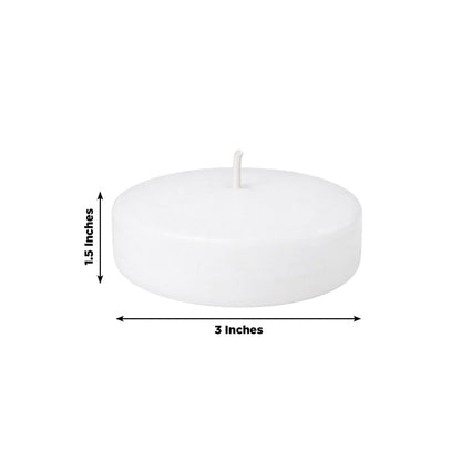 floating candles, candles, wax candle, unscented candles, wax floating candles, white wax candle, floating disc candles#color_white
