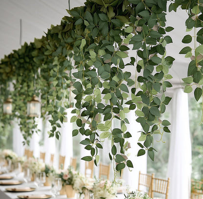 artificial greenery, greenery bushes, rose leaf vines, hanging leaf vines, leaf vines, artificial rose leaf, silk hanging vines#color_parent