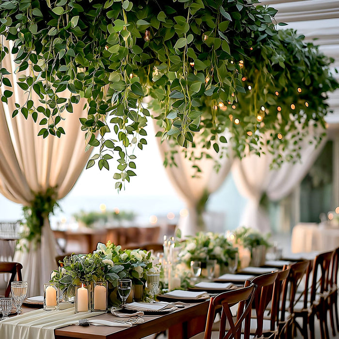 artificial greenery, greenery bushes, rose leaf vines, hanging leaf vines, leaf vines, artificial rose leaf, silk hanging vines#color_parent