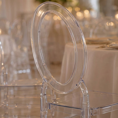 acrylic chiavari chairs, clear ghost chairs, transparent chiavari chairs, acrylic event chairs, resin chiavari chairs, stackable chiavari chairs, armless ghost chairs#color_clear