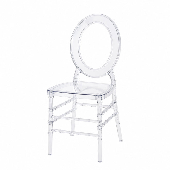 acrylic chiavari chairs, clear ghost chairs, transparent chiavari chairs, acrylic event chairs, resin chiavari chairs, stackable chiavari chairs, armless ghost chairs#color_clear