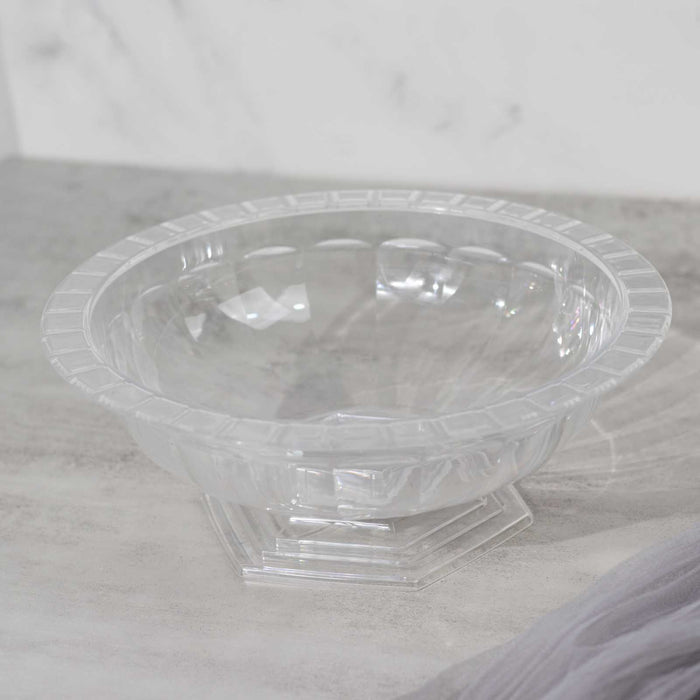 compote bowl, compote vases, compote centerpiece, plastic compote vase, floral compote#color_clear