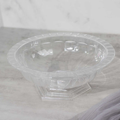 compote bowl, compote vases, compote centerpiece, plastic compote vase, floral compote#color_clear