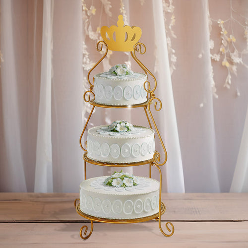 metal, cupcake stand, dessert display stand, tiered cake stand, pedestal dessert stands#color_gold