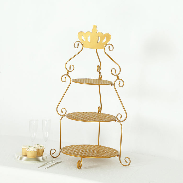 metal, cupcake stand, dessert display stand, tiered cake stand, pedestal dessert stands#color_gold