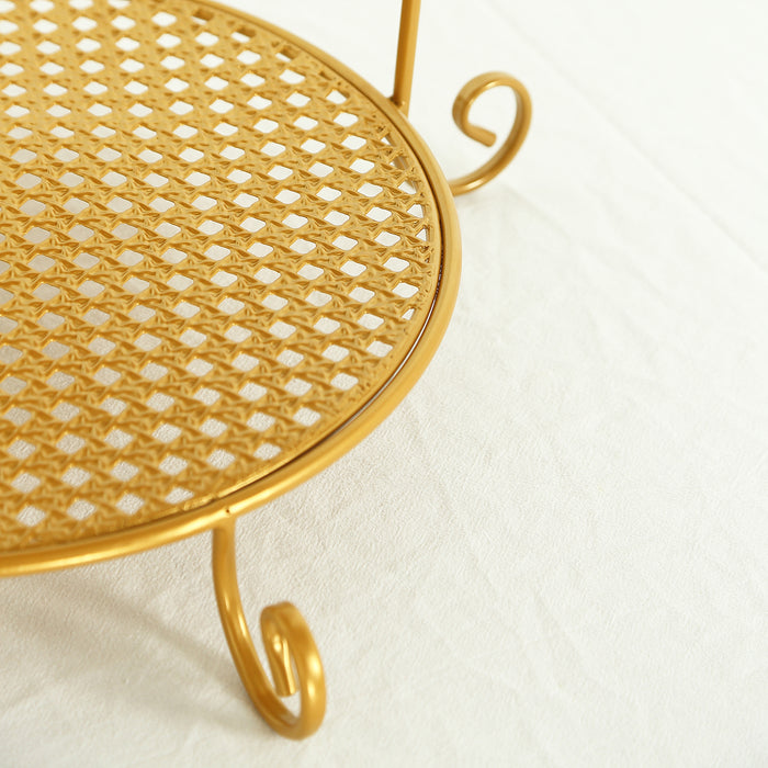 metal, cupcake stand, dessert display stand, tiered cake stand, pedestal dessert stands#color_gold