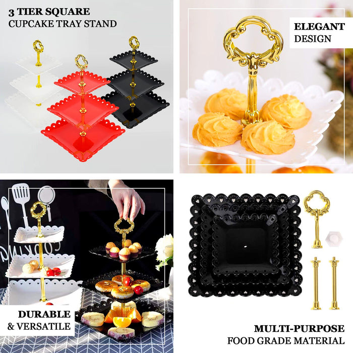 3 tier cupcake stand, plastic cupcake stand, tiered dessert tray, cupcake, display stand, cupcake tower stand#color_parent