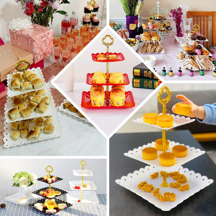3 tier cupcake stand, plastic cupcake stand, tiered dessert tray, cupcake, display stand, cupcake tower stand#color_parent