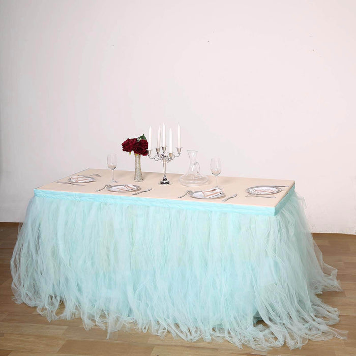 table skirt, tulle table skirt, table skirt tutu, tutu table skirt#color_serenity-blue
