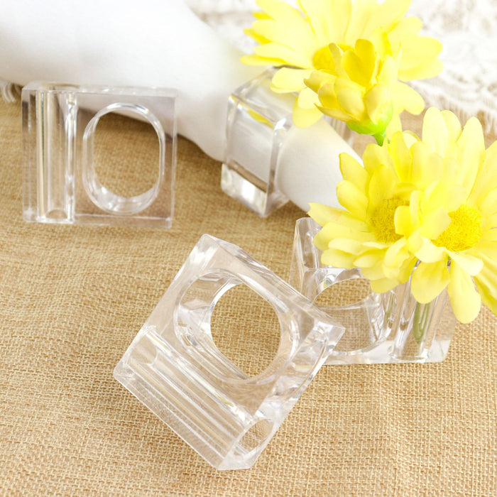 napkin rings, unique napkin rings, acrylic napkin rings, plastic napkin rings, modern napkin rings#color_clear