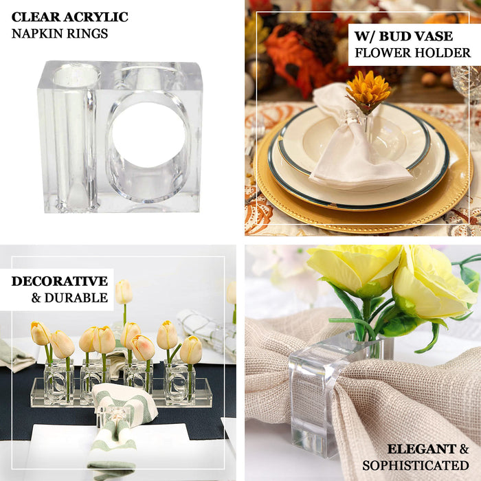 napkin rings, unique napkin rings, acrylic napkin rings, plastic napkin rings, modern napkin rings#color_clear