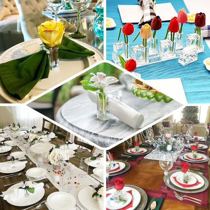 napkin rings, unique napkin rings, acrylic napkin rings, plastic napkin rings, modern napkin rings#color_clear