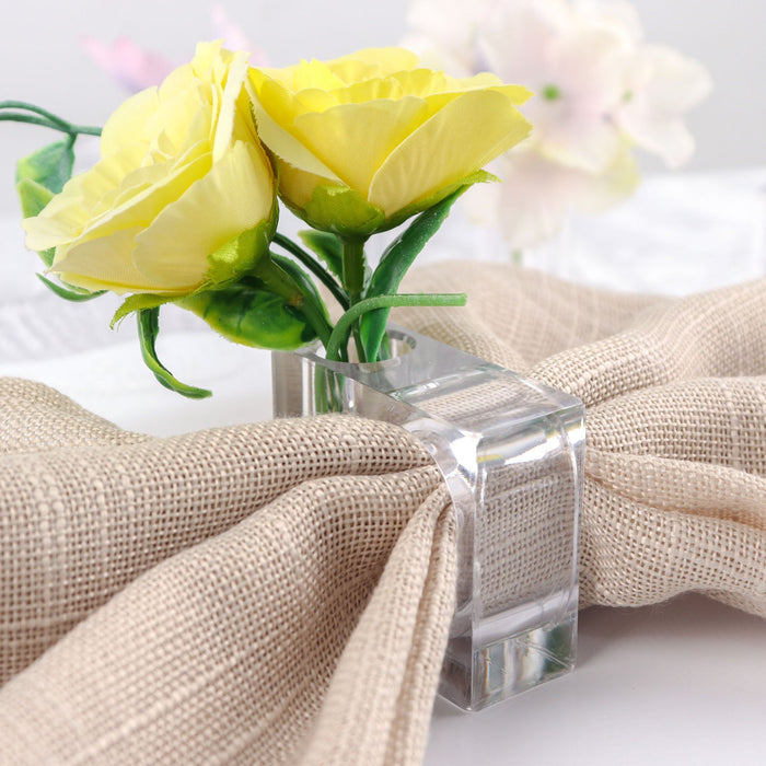 napkin rings, unique napkin rings, acrylic napkin rings, plastic napkin rings, modern napkin rings#color_clear