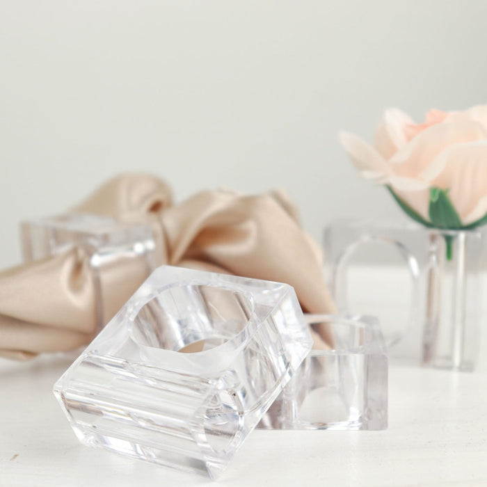 napkin rings, unique napkin rings, acrylic napkin rings, plastic napkin rings, modern napkin rings#color_clear