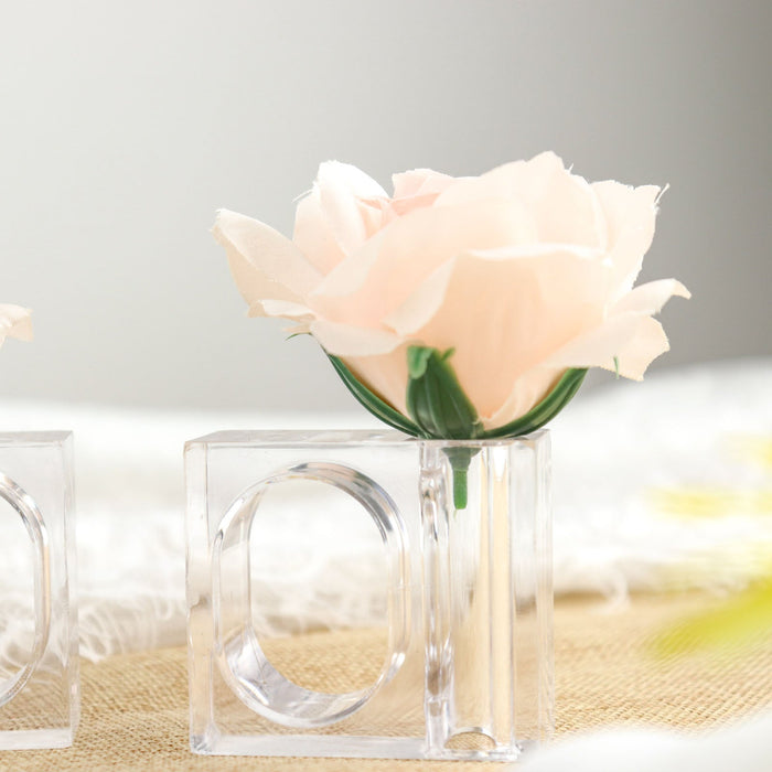 napkin rings, unique napkin rings, acrylic napkin rings, plastic napkin rings, modern napkin rings#color_clear