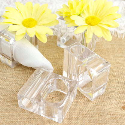 napkin rings, unique napkin rings, acrylic napkin rings, plastic napkin rings, modern napkin rings#color_clear