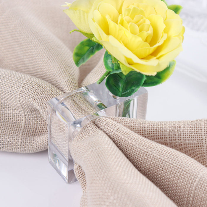 napkin rings, unique napkin rings, acrylic napkin rings, plastic napkin rings, modern napkin rings#color_clear