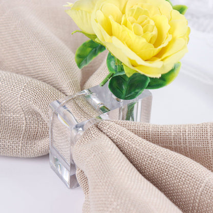 napkin rings, unique napkin rings, acrylic napkin rings, plastic napkin rings, modern napkin rings#color_clear