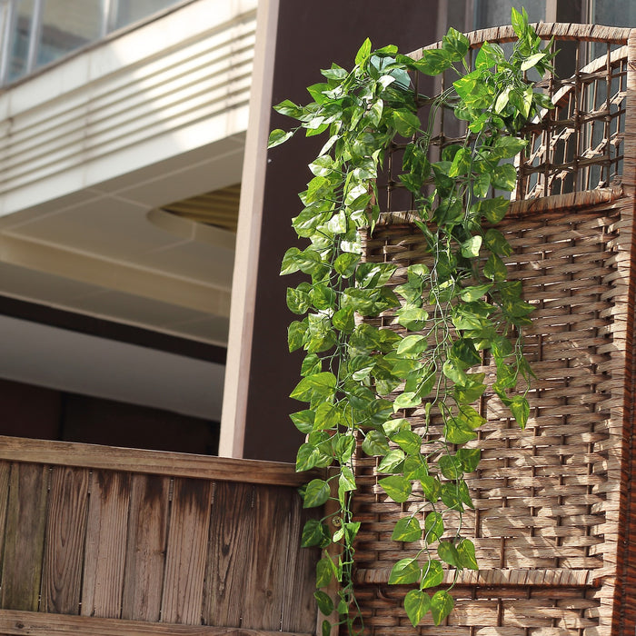 silk, artificial pothos plant, greenery garland, leaf garland, decorative vines#color_green
