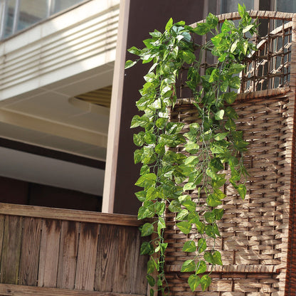 silk, artificial pothos plant, greenery garland, leaf garland, decorative vines#color_green