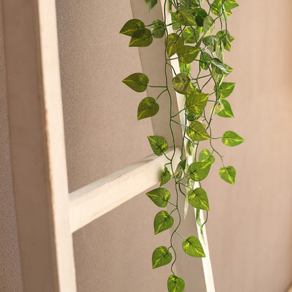 silk, artificial pothos plant, greenery garland, leaf garland, decorative vines#color_green
