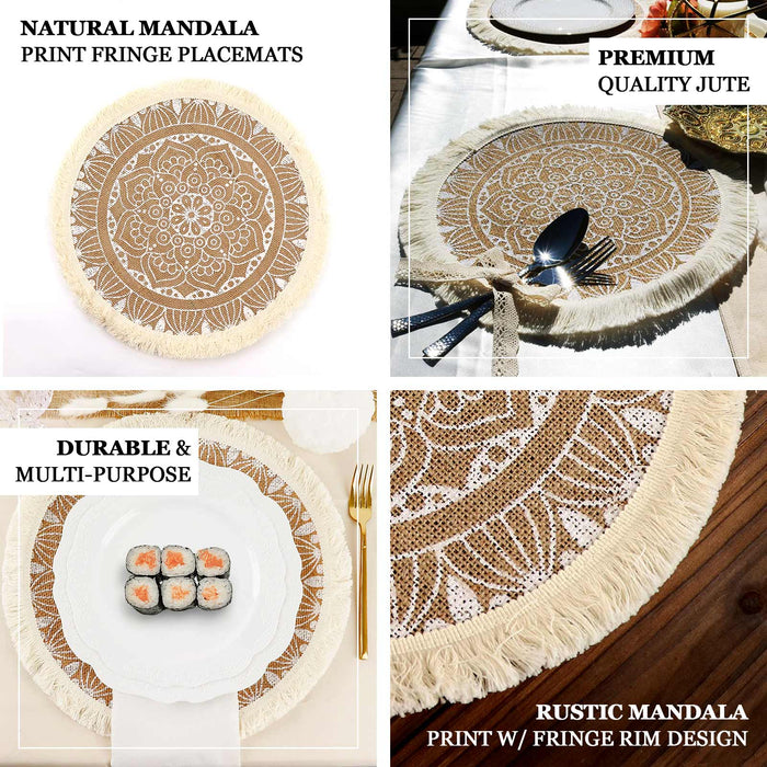 boho placemats, table mat, round placemats, table placemats, washable placemats#color_parent