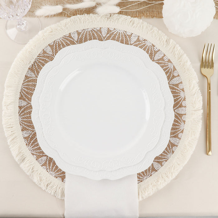 boho placemats, table mat, round placemats, table placemats, washable placemats#color_parent