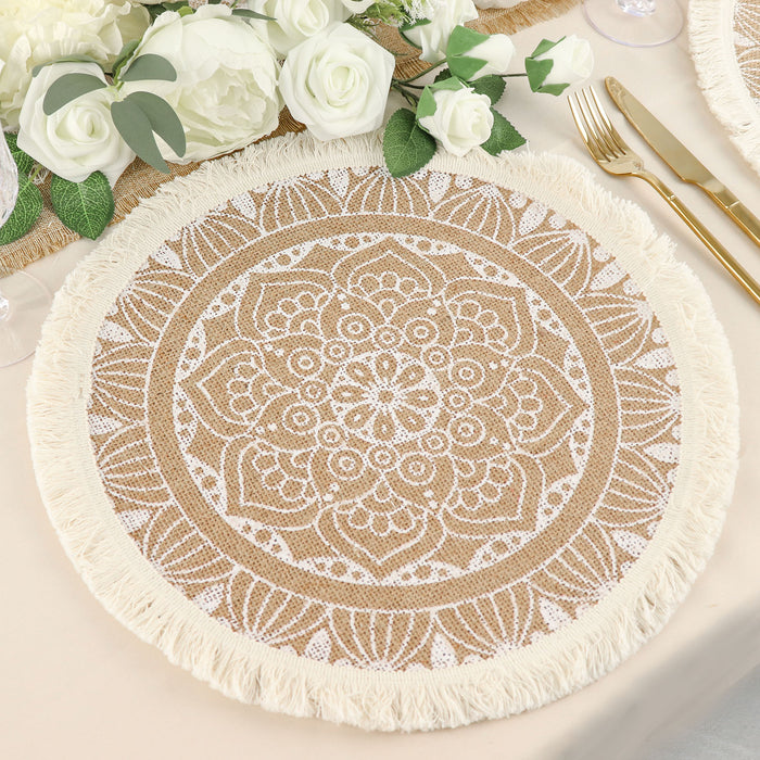 boho placemats, table mat, round placemats, table placemats, washable placemats#color_parent
