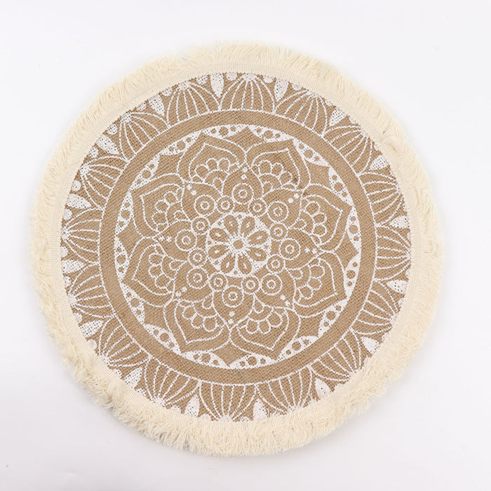 boho placemats, table mat, round placemats, table placemats, washable placemats#color_parent