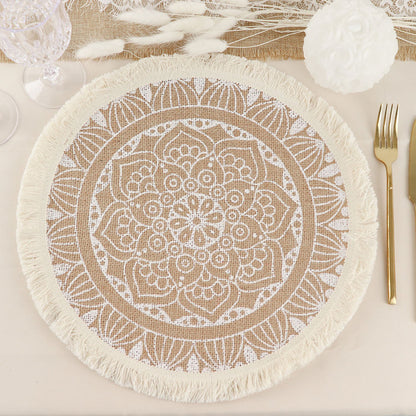 boho placemats, table mat, round placemats, table placemats, washable placemats#color_parent