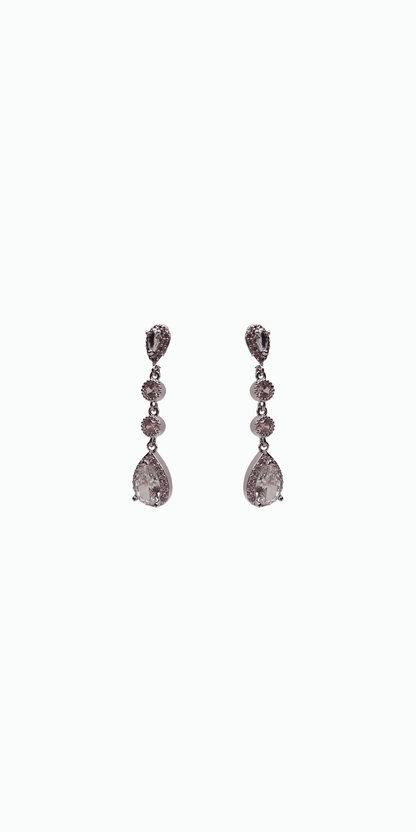 4 Stone Linear Drop Earring - Camille La Vie