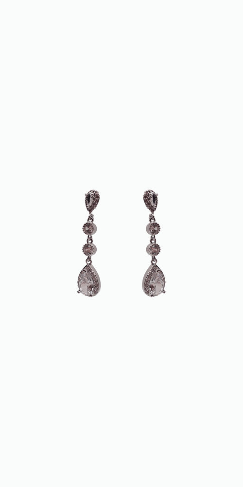 4 Stone Linear Drop Earring - Camille La Vie