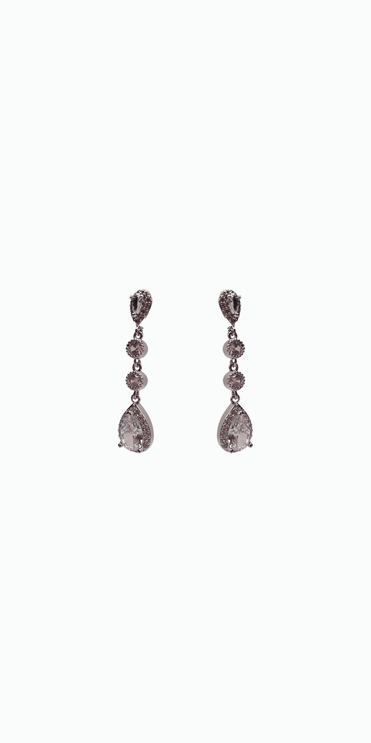 4 Stone Linear Drop Earring - Camille La Vie