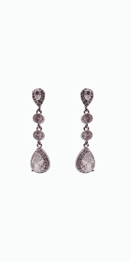 4 Stone Linear Drop Earring - Camille La Vie