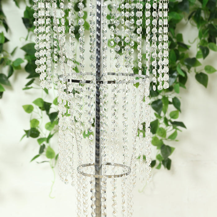 crystal centerpiece, beaded table centerpiece, chandelier stand, floral stand, beaded flower stand, flower stand, 4 tier crystal floral stand, 4 tier floral stand#color_parent