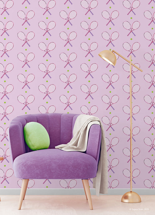 40 Love peel and stick wallpaper in a room setting