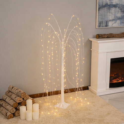 tree lights, led tree lights, willow tree lights, decorative lights, warm white tree light, led weeping willow tree#color_white
