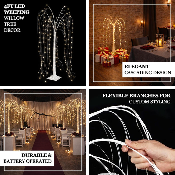 tree lights, led tree lights, willow tree lights, decorative lights, warm white tree light, led weeping willow tree#color_white