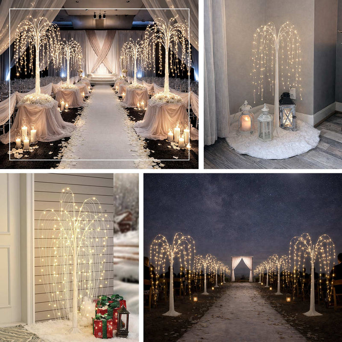tree lights, led tree lights, willow tree lights, decorative lights, warm white tree light, led weeping willow tree#color_white