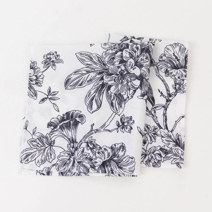 polyester floral napkins, cloth napkins, table napkins, dinner napkins, french toile napkins, decorative napkins#color_parent