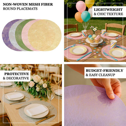 non-woven placemats, mesh fiber placemats, round placemats, table mats, placemats, non-woven table mats, mesh placemats#color_parent