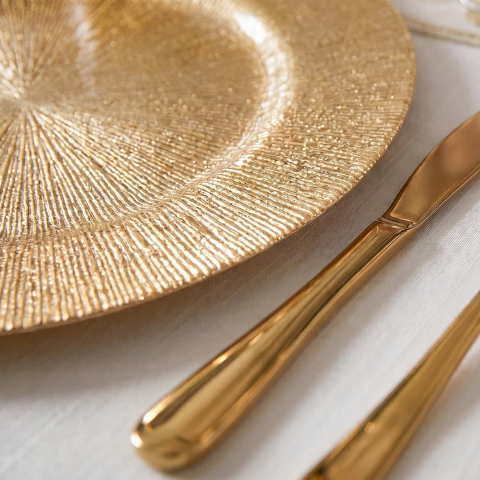 textured acrylic charger plates, acrylic charger plates, decorative charger plates, round acrylic charger plates, gold charger plates#color_gold
