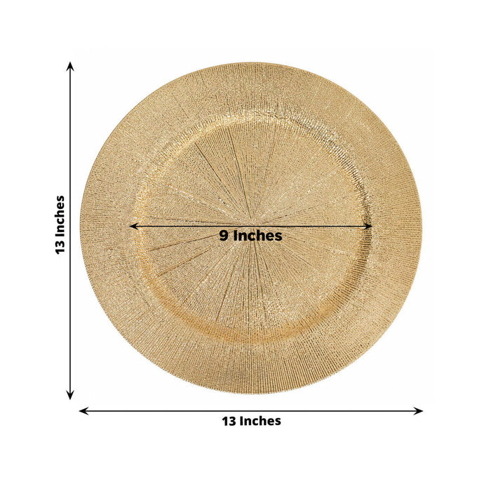 textured acrylic charger plates, acrylic charger plates, decorative charger plates, round acrylic charger plates, gold charger plates#color_gold