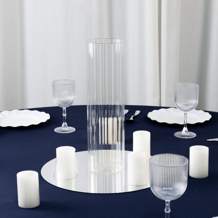 ribbed glass vases, glass vases, clear flower vase, glass vases, flower vases,  ribbed vases, cylinder vase#size_parent
