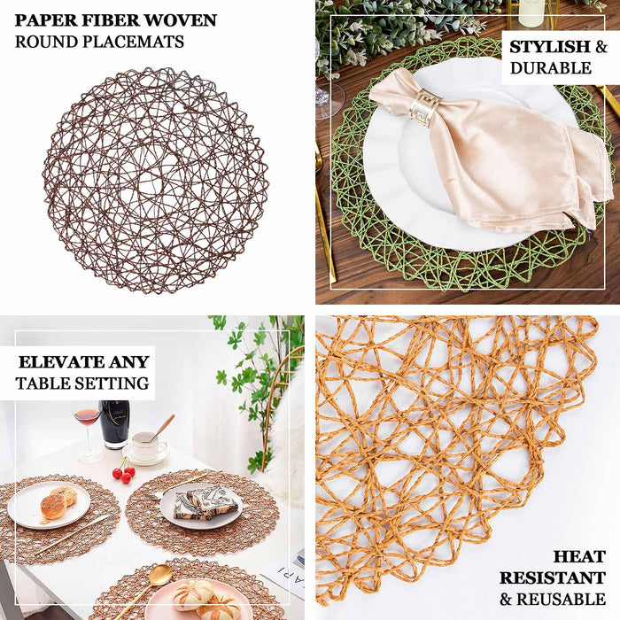 Woven Placemats, metal placemats, round placemats, Modern Placemats, Dining Table Placemats#color_parent