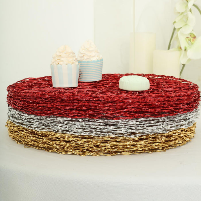 Woven Placemats, metal placemats, round placemats, Modern Placemats, Dining Table Placemats#color_parent
