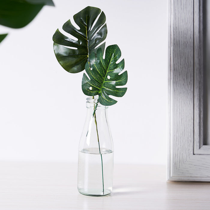 monstera leaf, artificial greenery, faux fern stems, artificial greenery stems, artificial plant stems#color_assorted-green