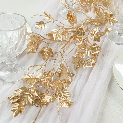 metallic gold garland, artificial garland, leaf garland, hanging garland, gold hanging vine, ivy leaf garland#color_parent