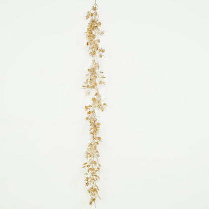 metallic gold garland, artificial garland, leaf garland, hanging garland, gold hanging vine, ivy leaf garland#color_parent