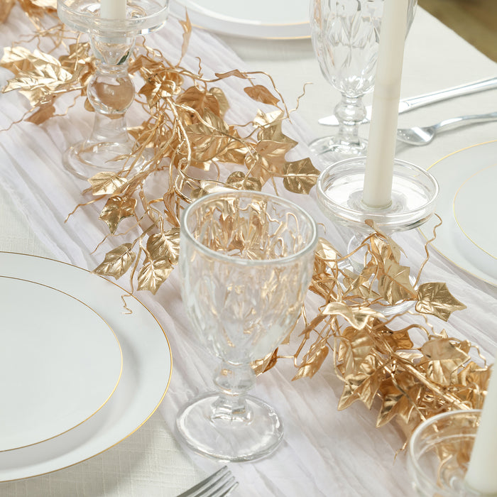 metallic gold garland, artificial garland, leaf garland, hanging garland, gold hanging vine, ivy leaf garland#color_parent